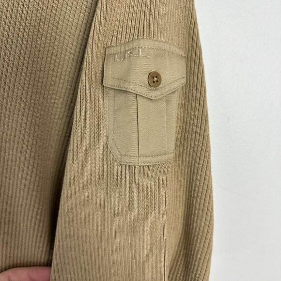 Lauren Ralph Lauren Ribbed Knit Top Womens 2X Brown V-Neck Short Sleeve Preppy - Picture 6 of 8